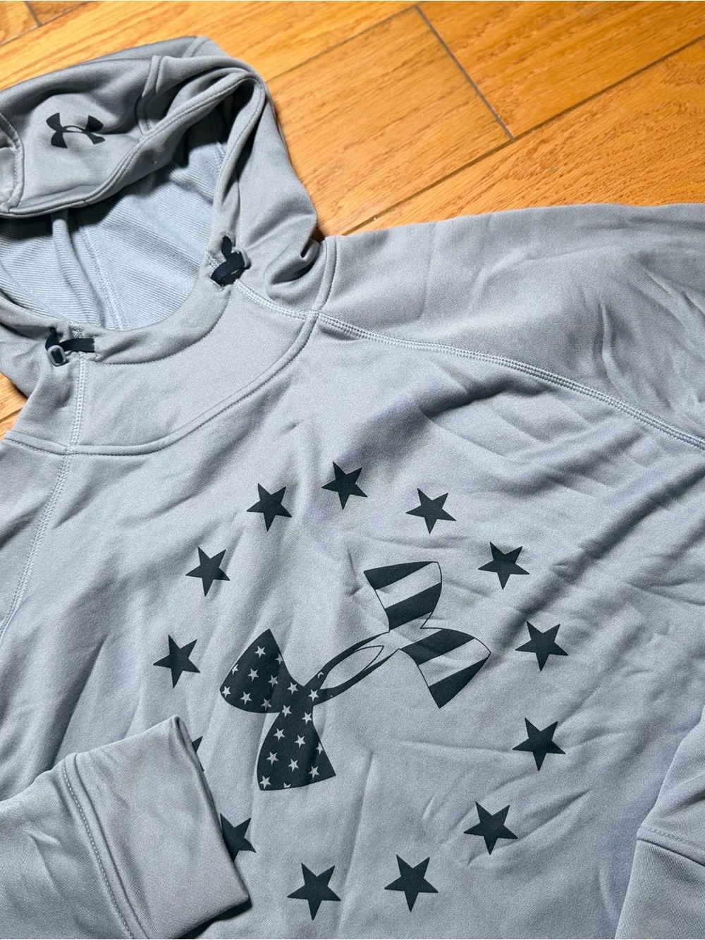 Under Armour Light Gray Performance Hoodie with Star Logo